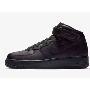 NIKE Air Force 1 Mid "Black" Sneakers Size 6.5Y/W8